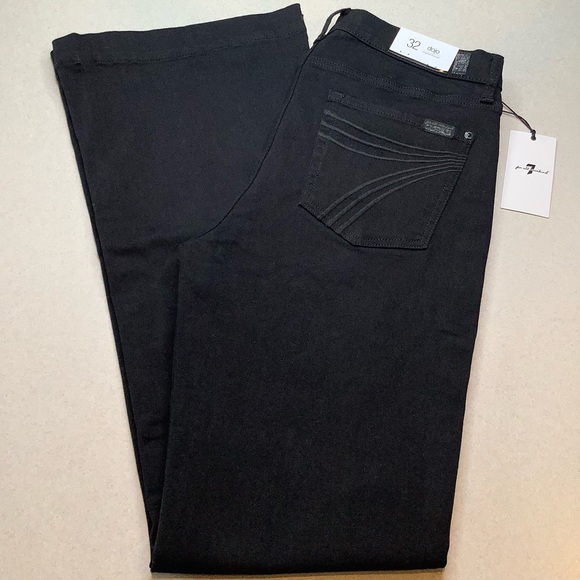 7 For All Mankind Denim - 7 For All Mankind Jeans 32X35 Dojo Pitch Black NWT!